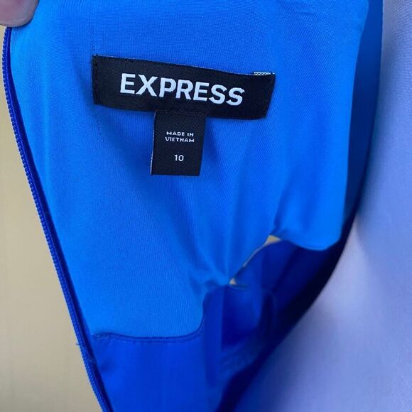 Express women 10 cut out spaghetti strap pleated maxi dress blue - Picture 9 of 11